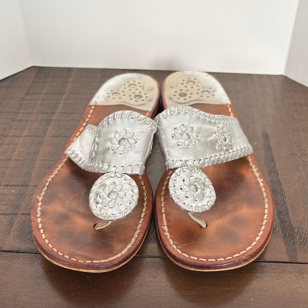 Jack Rogers Silver Sandals